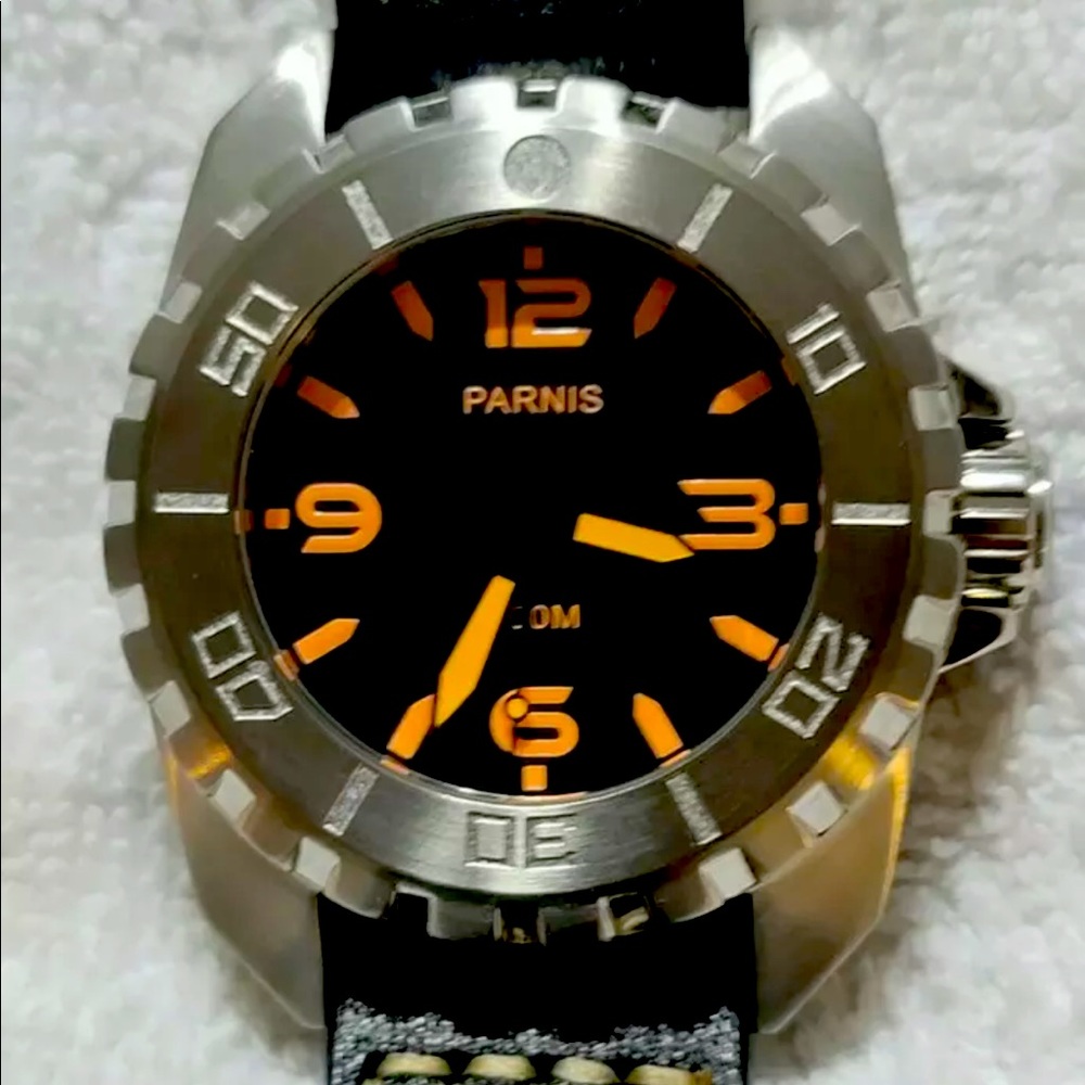 Parnis military mens watch